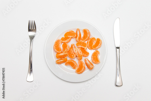 Mandarinen aufm Teller