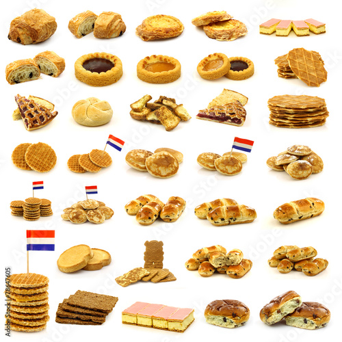 collection of freshly baked cookies,cakes,buns and other pastry