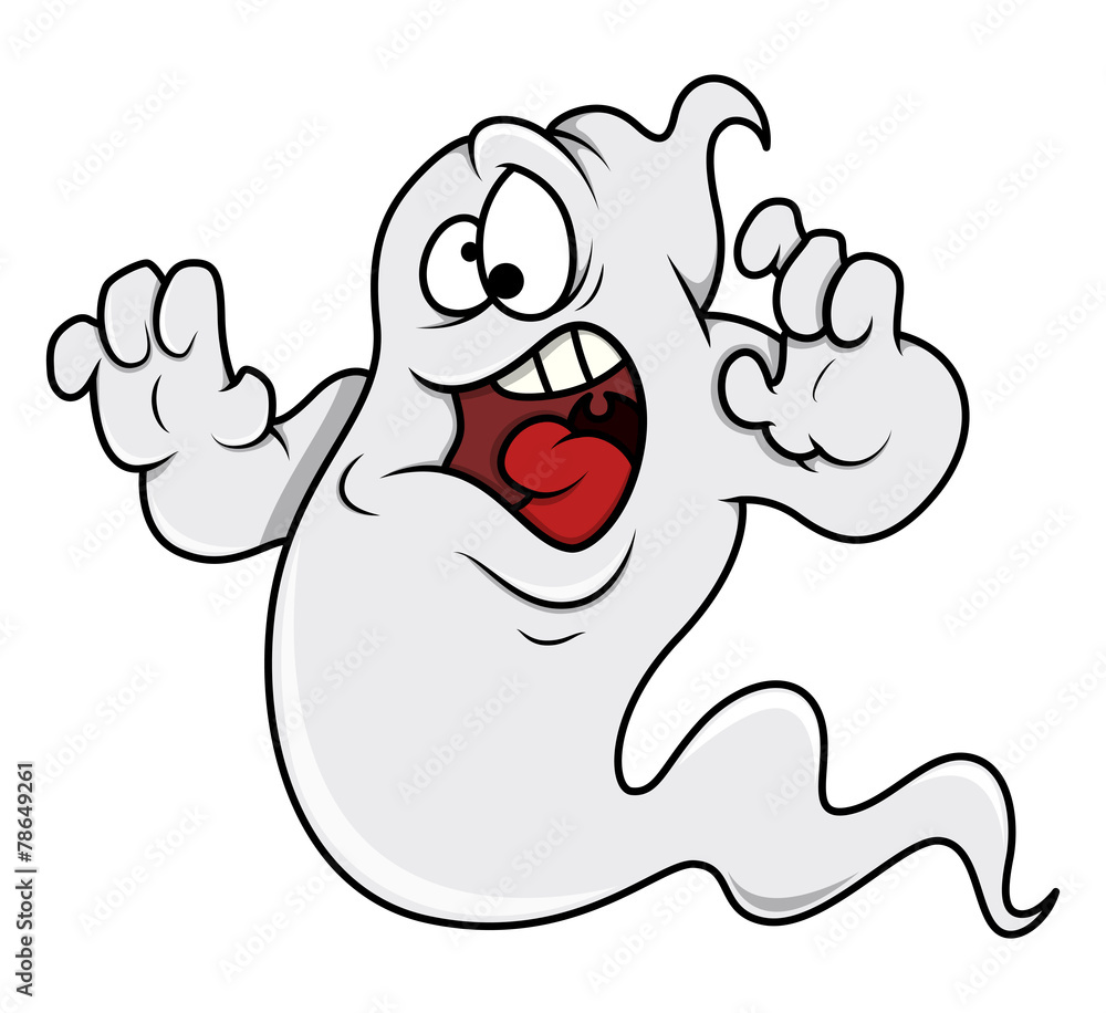 Funny Cartoon Ghost - Halloween Vector Illustration Funny Cartoon Ghost - Halloween Vector Illustration