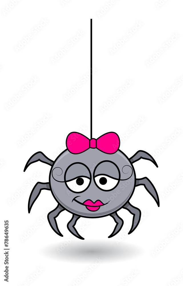 Funny Female Spider Cartoon - Halloween Vector Illustration Stock Vector | Adobe Stock Funny Female Spider Cartoon - Halloween Vector Illustration Stock Vector | Adobe Stock