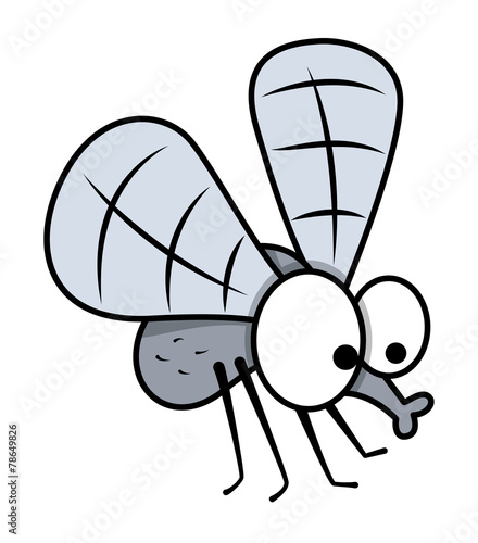Cartoon Mosquito - Halloween Vector Illustration