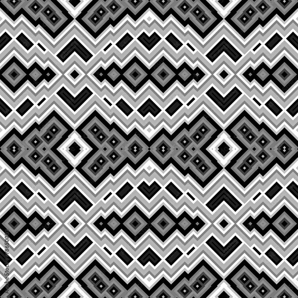 Retro seamless black and white pattern with wavy effect Retro seamless black and white pattern with wavy effect