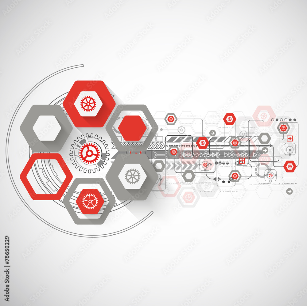 Abstract background with various technological elements Abstract background with various technological elements