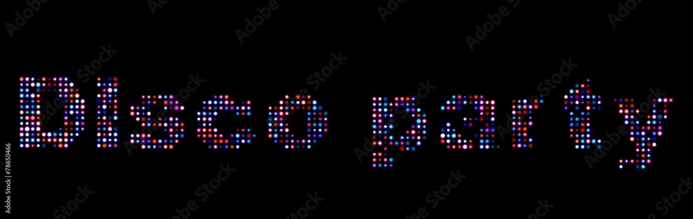 Disco party led text Disco party led text