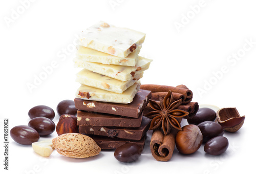 Chocolate cinnamon and nuts