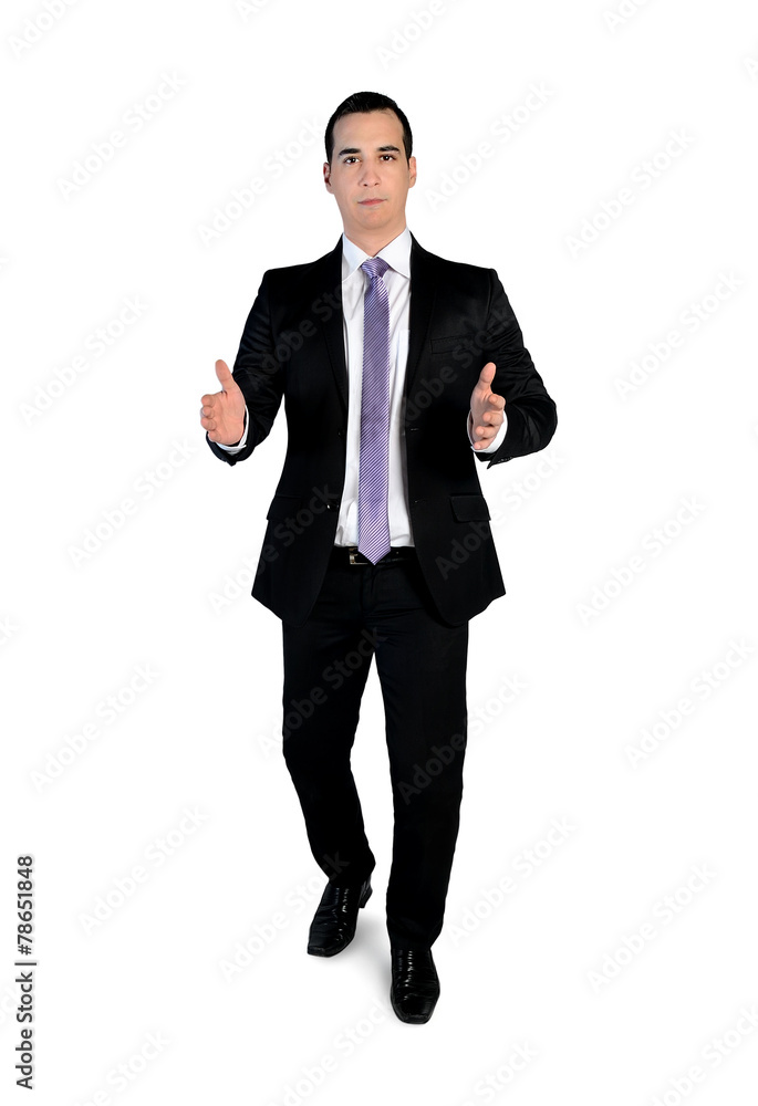 Business man carry something Business man carry something