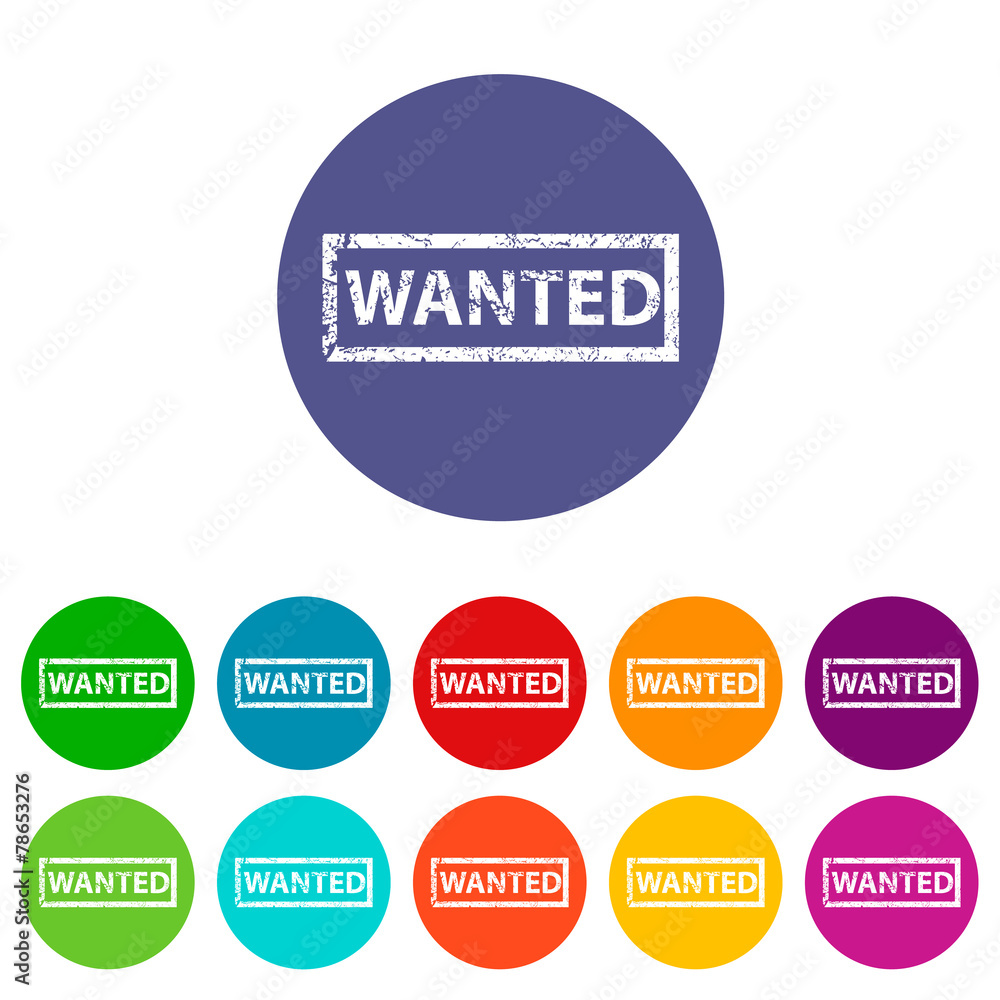 Wanted flat icon Wanted flat icon