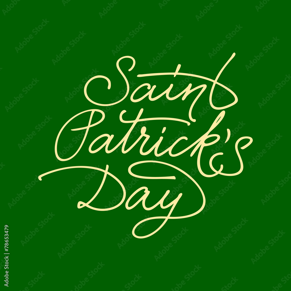 Obraz premium Saint Patricks Day lettering