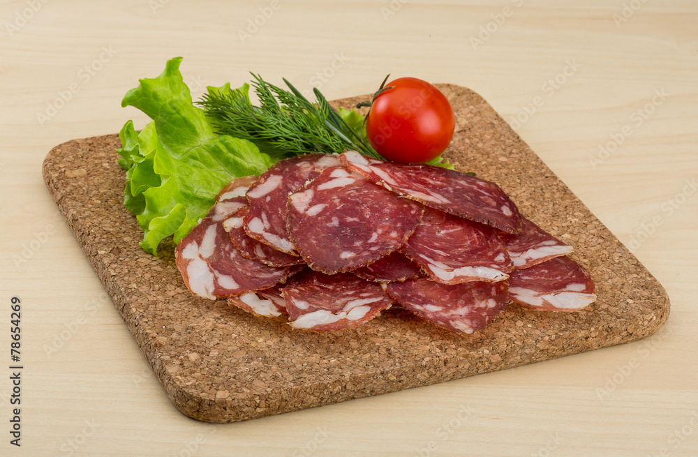 Sliced salami