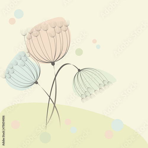 Cute floral background with a beautiful flowers.