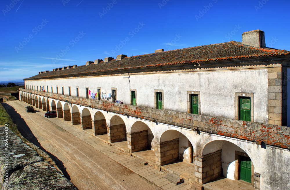 Former military barracks in Almeida historical village, Portugal