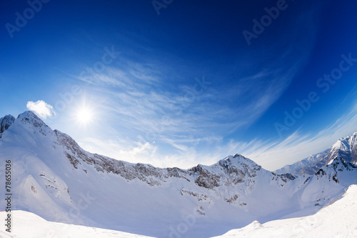 Sunny bright winter landscape of Caucasus, Sochi © Sergey Novikov