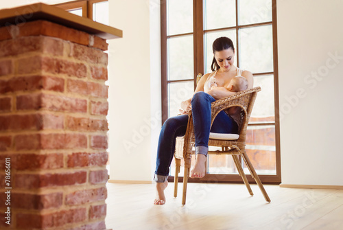 Mother breastfeeding her baby