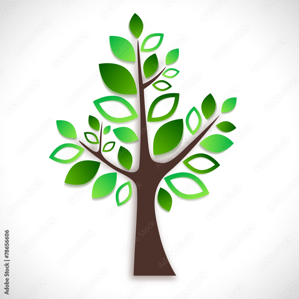Abstract tree on white background Abstract tree on white background