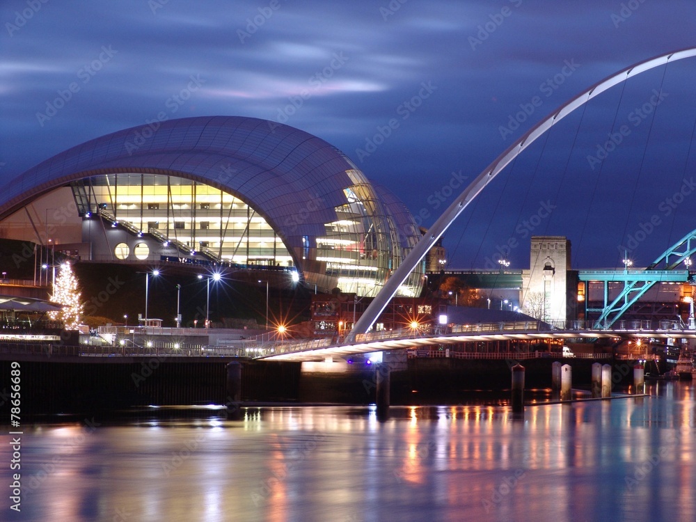 river Tyne at night