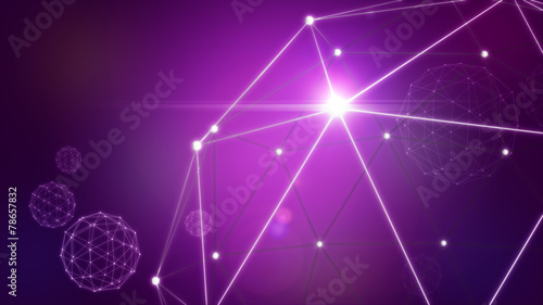 Purple network globe background