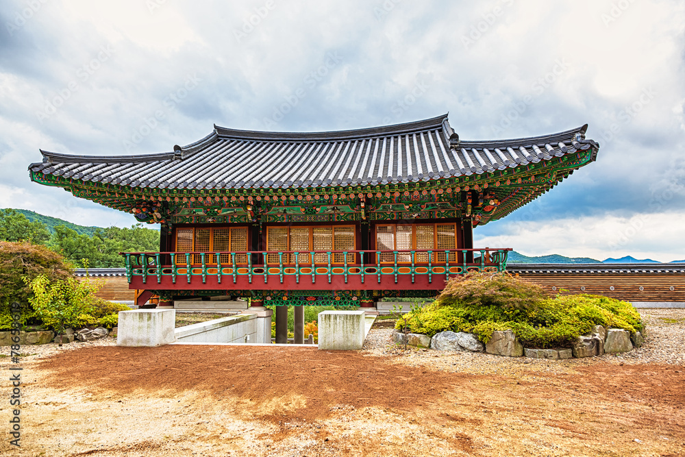 Obraz premium Traditional architecture old building temple in Korea