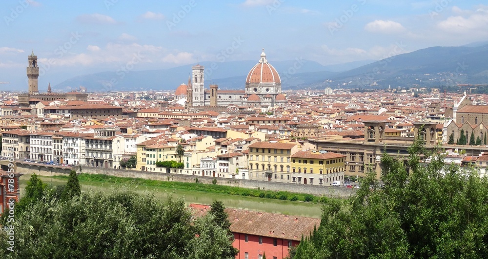 Florence, vue panoramique - Italie.