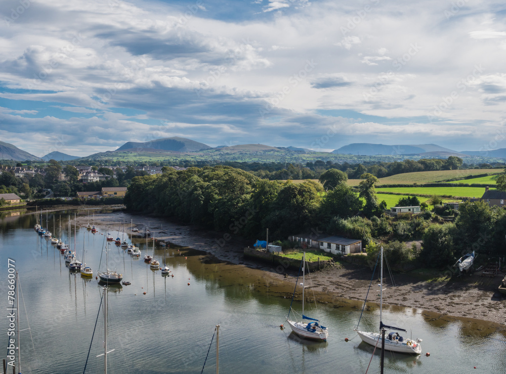 View from Caernarfon Castle on the river Seiont
