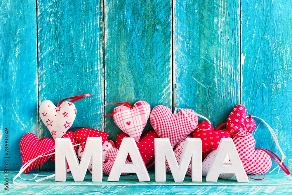Mama Muttertagskarte - obrazy, fototapety, plakaty 