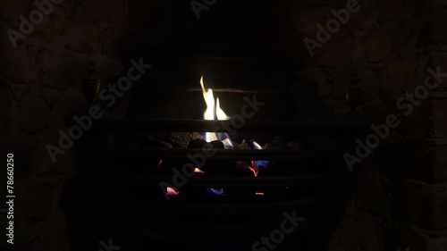 4k roaring fire place
