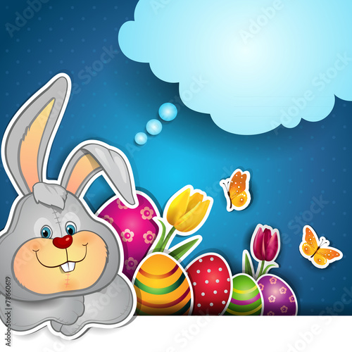 Rabbit with Easter eggs © iostephy.com