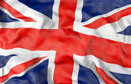 United Kingdom corrugated flag 3D illustration