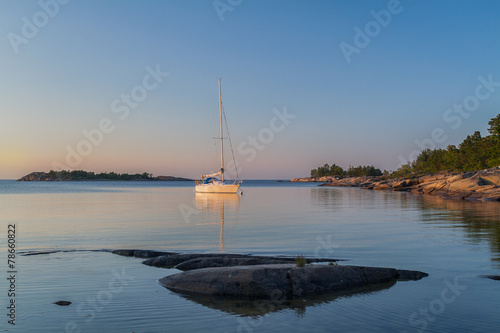 Sailboat on a summer night.