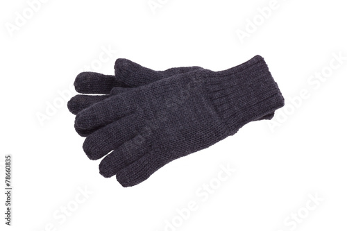 Knitted gloves.