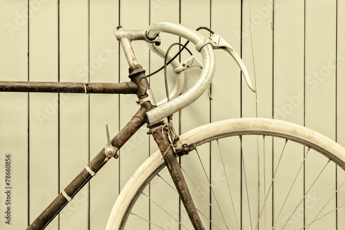 Retro styled image of a racing bicycle