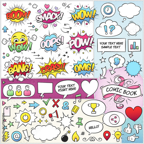 Comic Book Elements Vector Pack