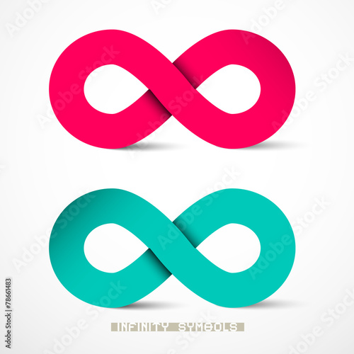 Paper Infinity Symbols Set Vector