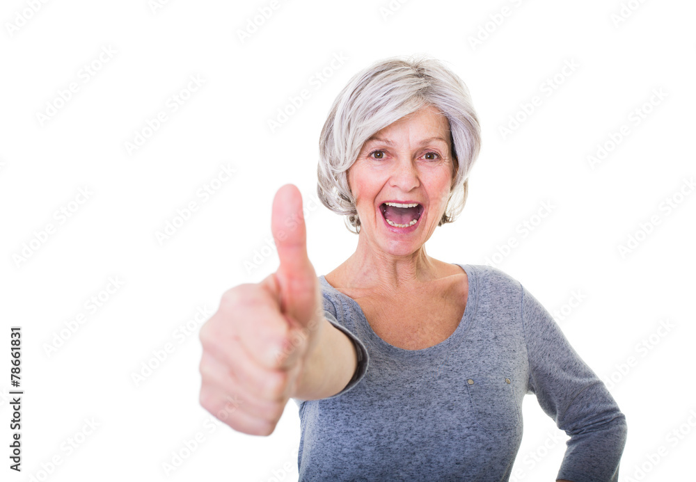 positve Frau seniorin positve Frau seniorin