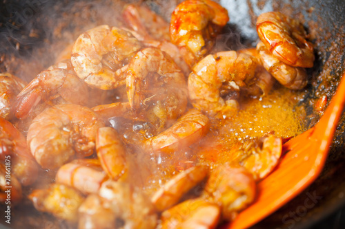 fresh fried shrimps