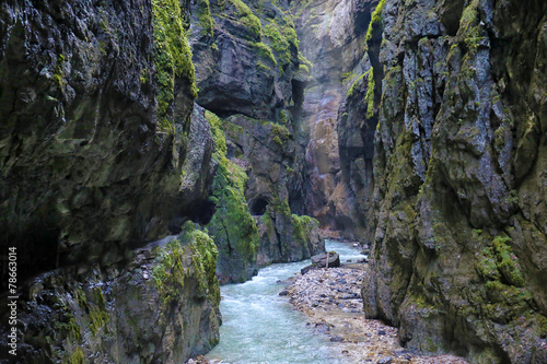 Fabulous gorge and mountain river