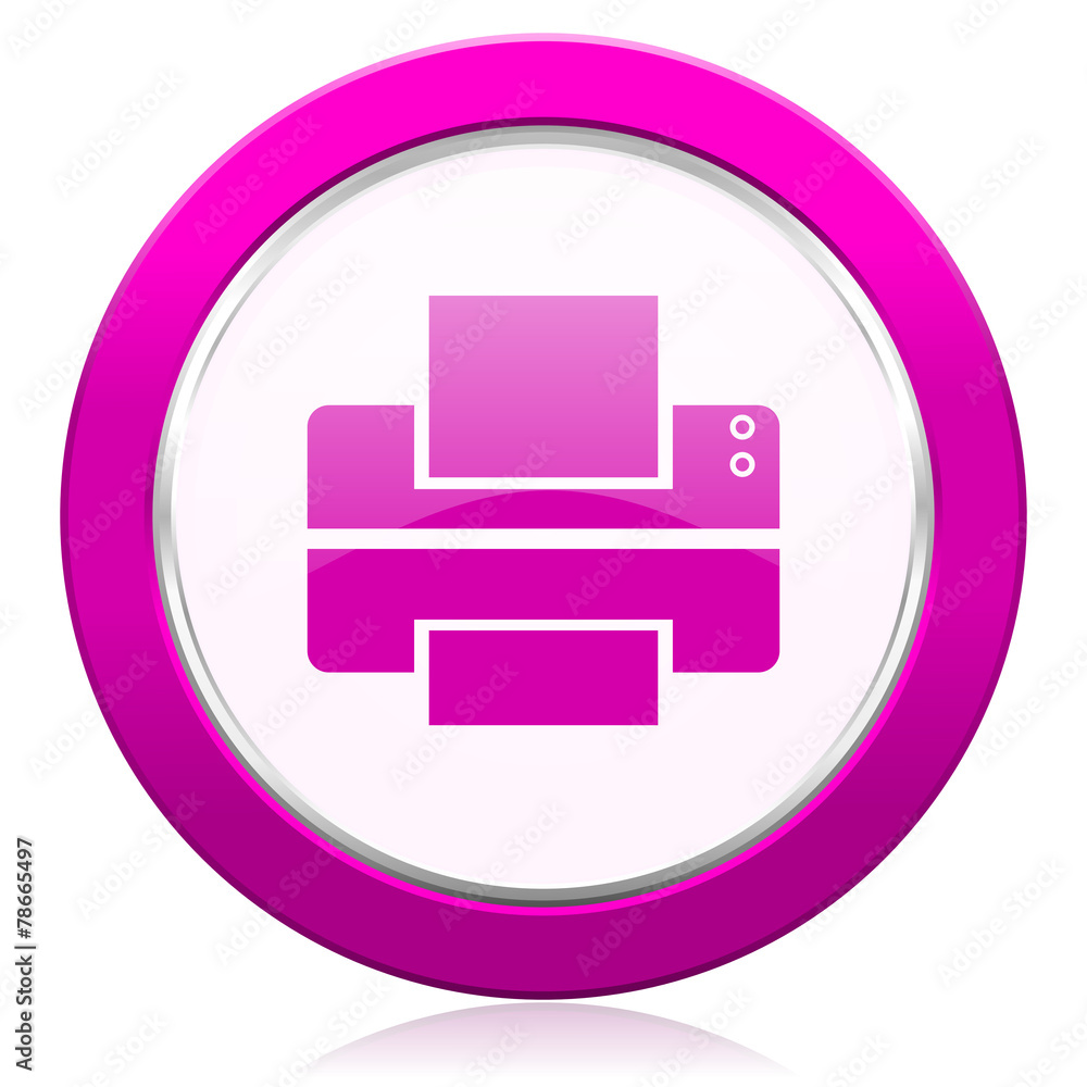 printer violet icon print sign
