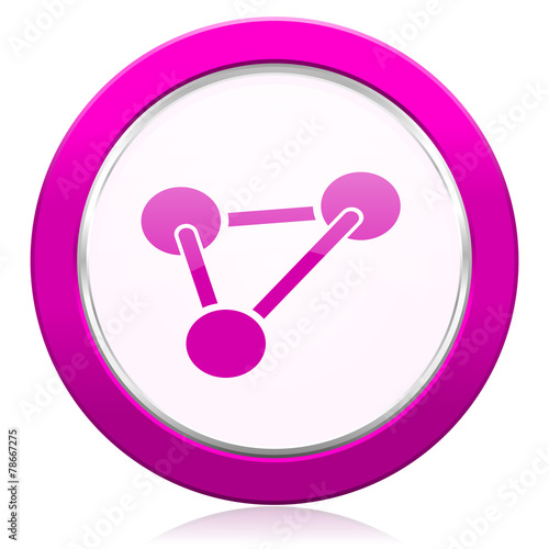 chemistry violet icon molecule sign