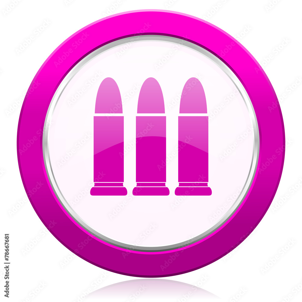 ammunition violet icon weapoon sign ammunition violet icon weapoon sign