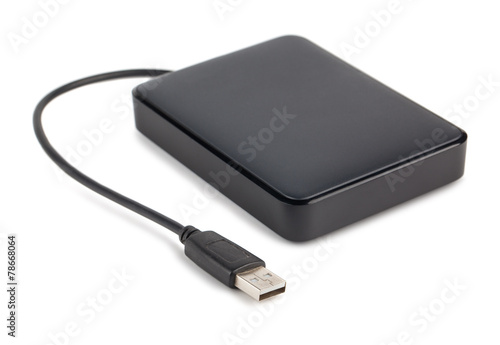 External hard disk with cable photo