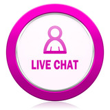 live chat violet icon