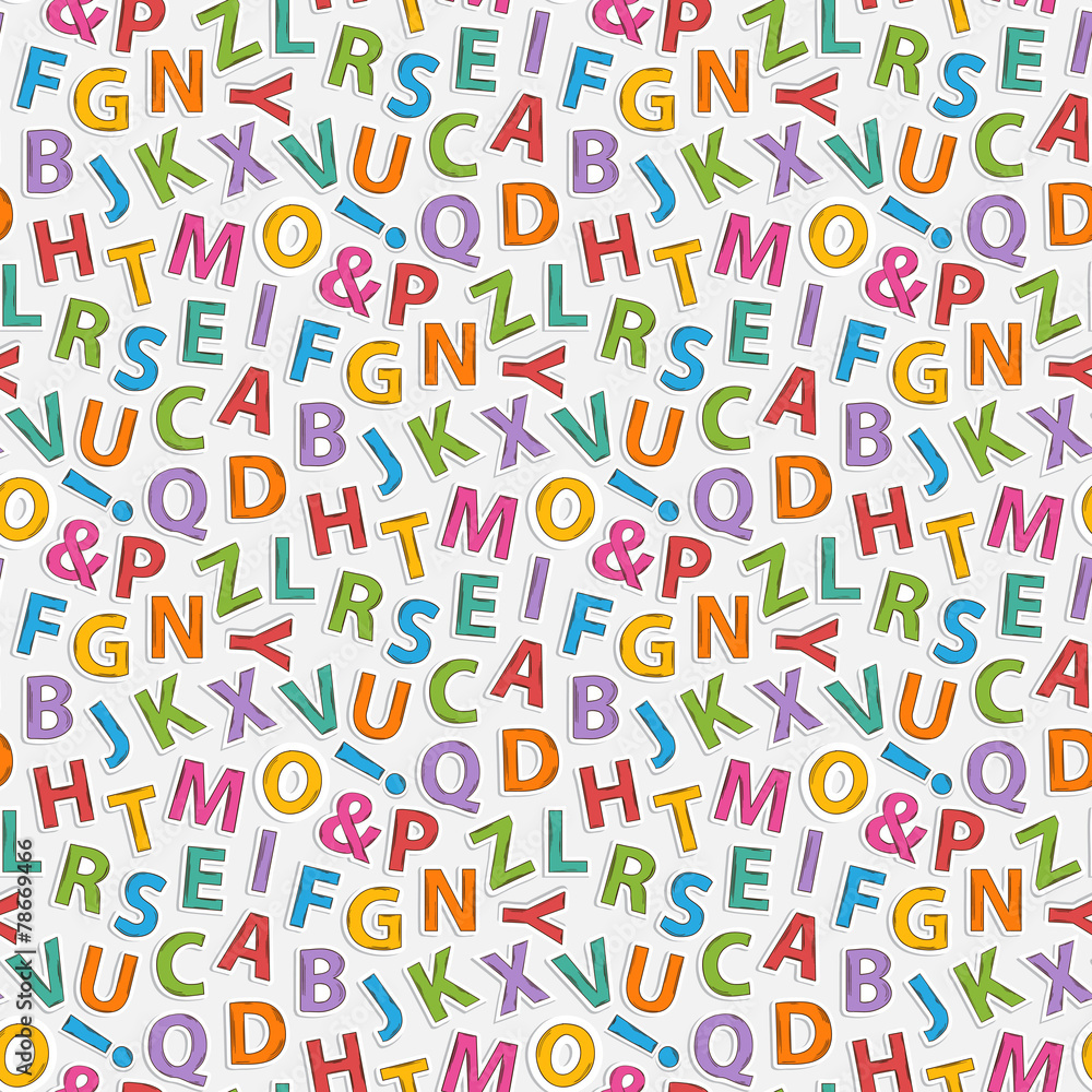 Colorful letter pattern Colorful letter pattern