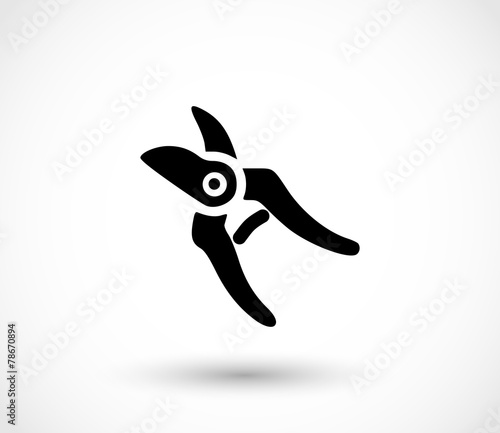 Pruning scissors icon vector