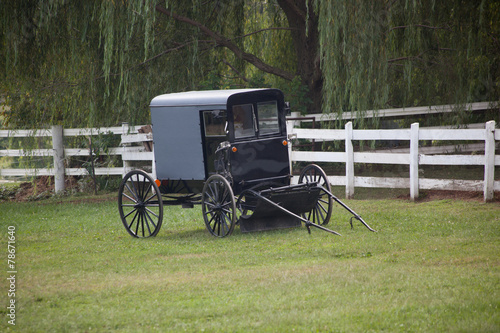 Fotografie Black Amish buggy