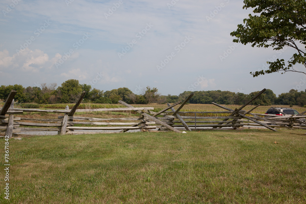 Split rail fence outdoors Split rail fence outdoors