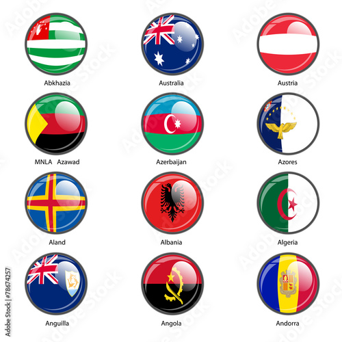 Set circle icon Flags of world sovereign states. Vector illustr Free Download Set circle icon Flags of world sovereign states. Vector illustr - GFXLoad
