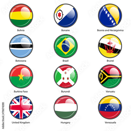 Free Download Set circle icon  Flags of world sovereign states. Vector illustr - GFXLoad