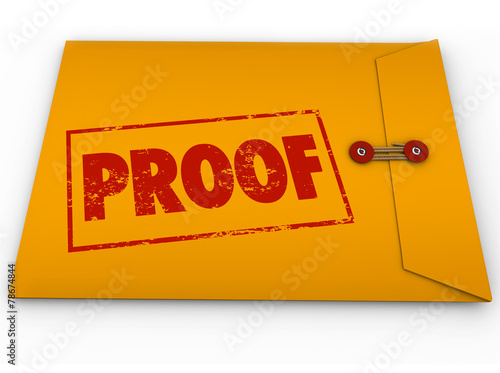 Proof Word Yellow Envelope Verification Evidence Testimony