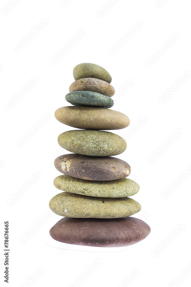 Balanced Zen stones isolated on white background Balanced Zen stones isolated on white background