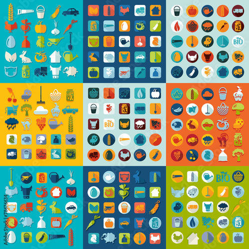 Set of agriculture icons