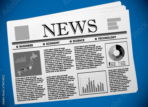 Japan business and economy on newspaper
